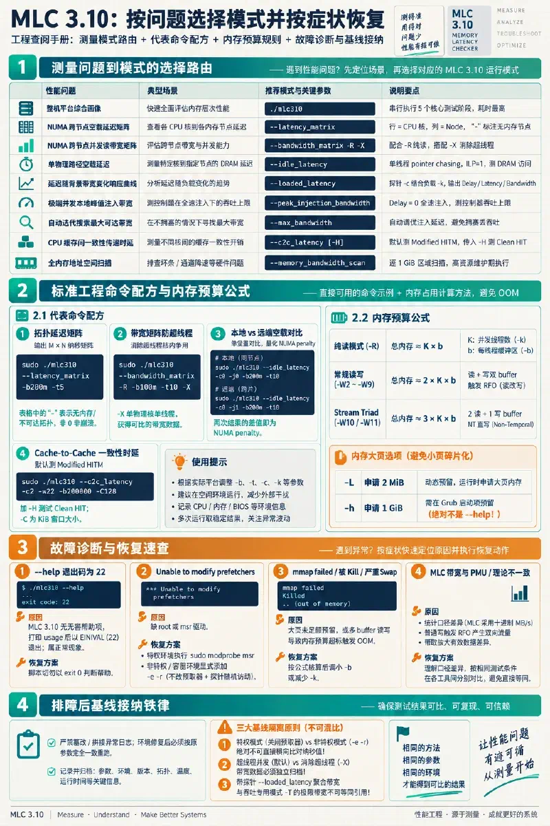 MLC 3.10 从测量问题到模式选择、代表命令、参数边界和故障恢复的操作速查